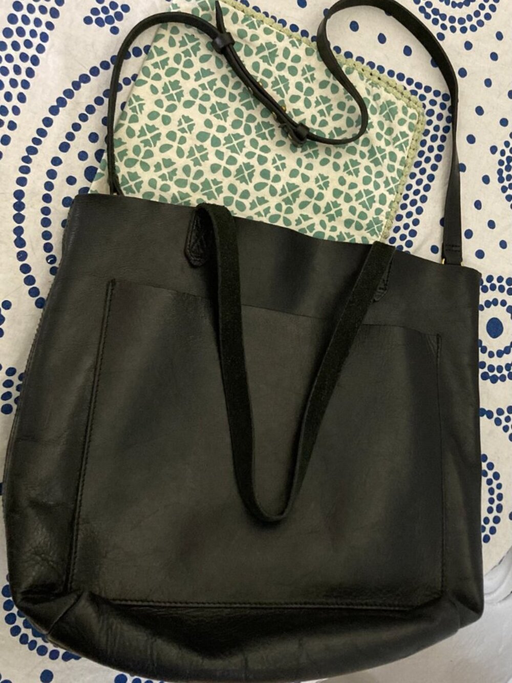 Madewell The Transport Medium Crossbody | Shoulder bag | Black Leather Tote Bag - Picture 9 of 15